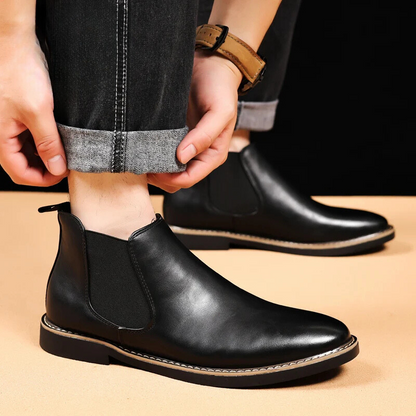 Glanzende Chelseaboots Met Elastische Zijde Voor Mannen | Ideaal voor Herfst/Winter