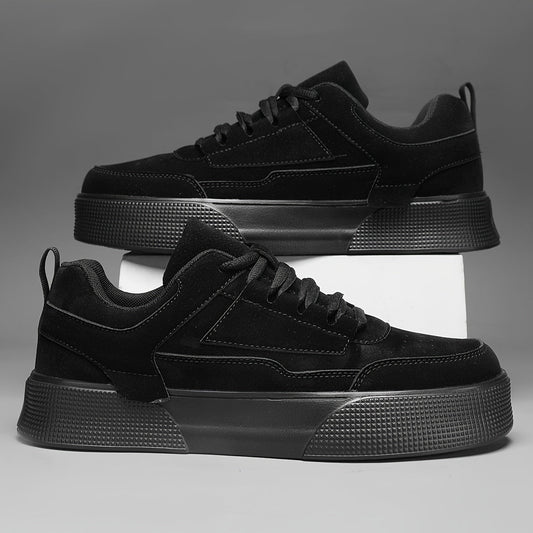 Vintage enkelkleurige platform sneakers voor heren | Ideaal voor buitenactiviteiten