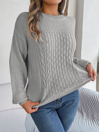 Stijlvolle trui met volumineuze kabelpatronen voor dames | Ideaal voor de herfst/winter