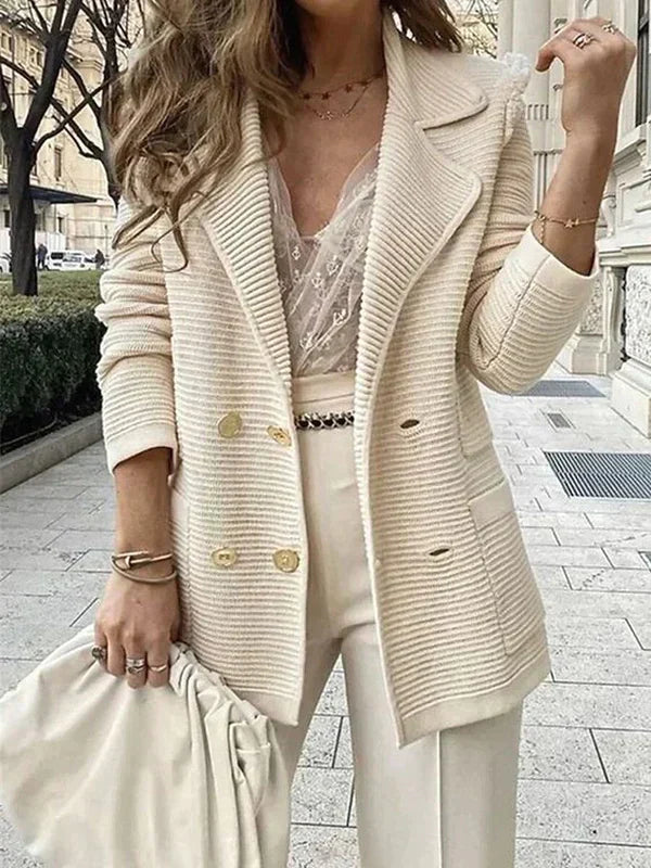 Stijlvolle blazer met revers, knopen en zakken Voor dames Ideaal voor de herfst/winter