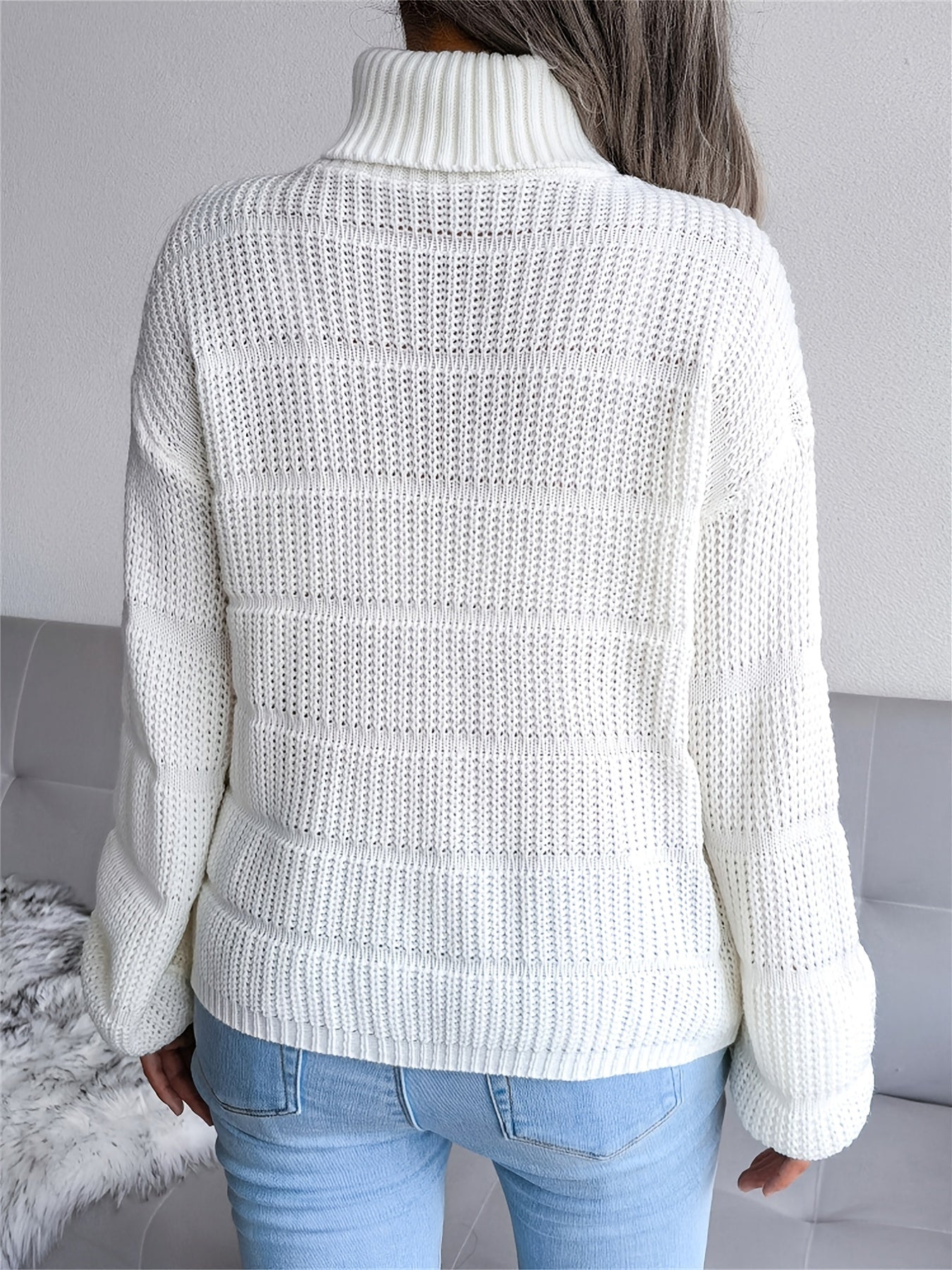 Comfortabele stretch trui met lange mouwen voor dames | Ideaal voor de herfst/winter