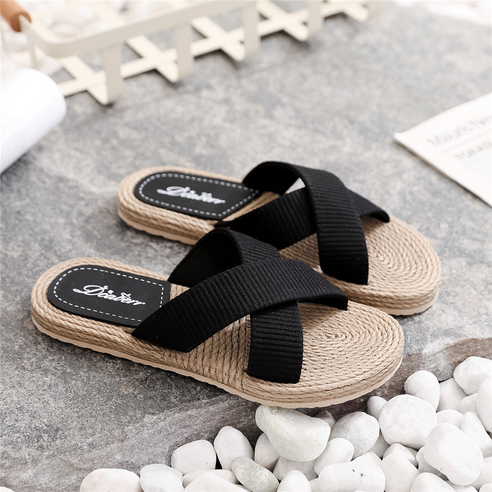 Zomerse damessandalen ECE in beige, mosterdgeel, zwart