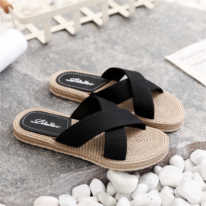 Zomerse damessandalen ECE in beige, mosterdgeel, zwart