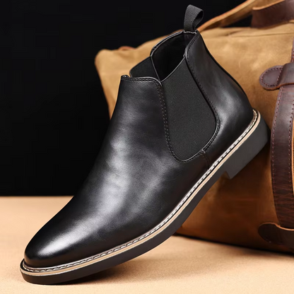 Glanzende Chelseaboots Met Elastische Zijde Voor Mannen | Ideaal voor Herfst/Winter