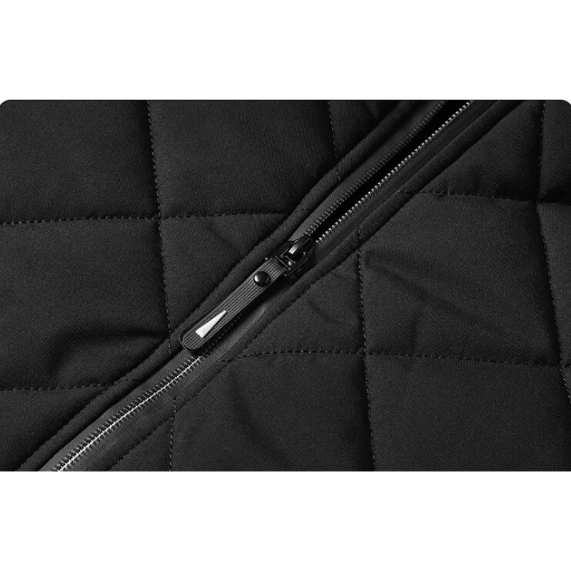 Heren Slim Fit Zip Puffer Jacket met capuchon en zakken Perfect voor Herfst/Winter