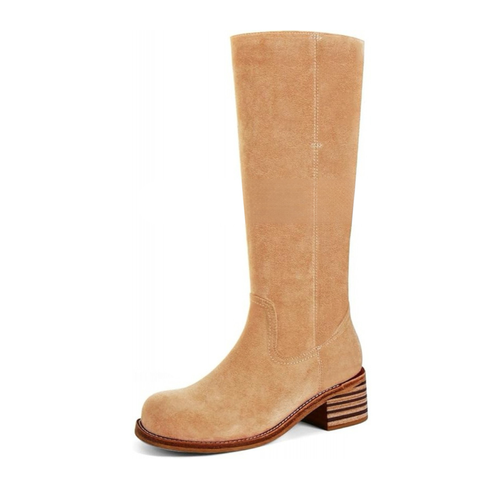 Donkerbruine Leren Dameslaarzen – Elegant & Comfortabel