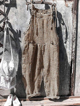 Vintage mouwloze gestreepte baggy jumpsuit voor dames | Ideaal voor lente/zomer