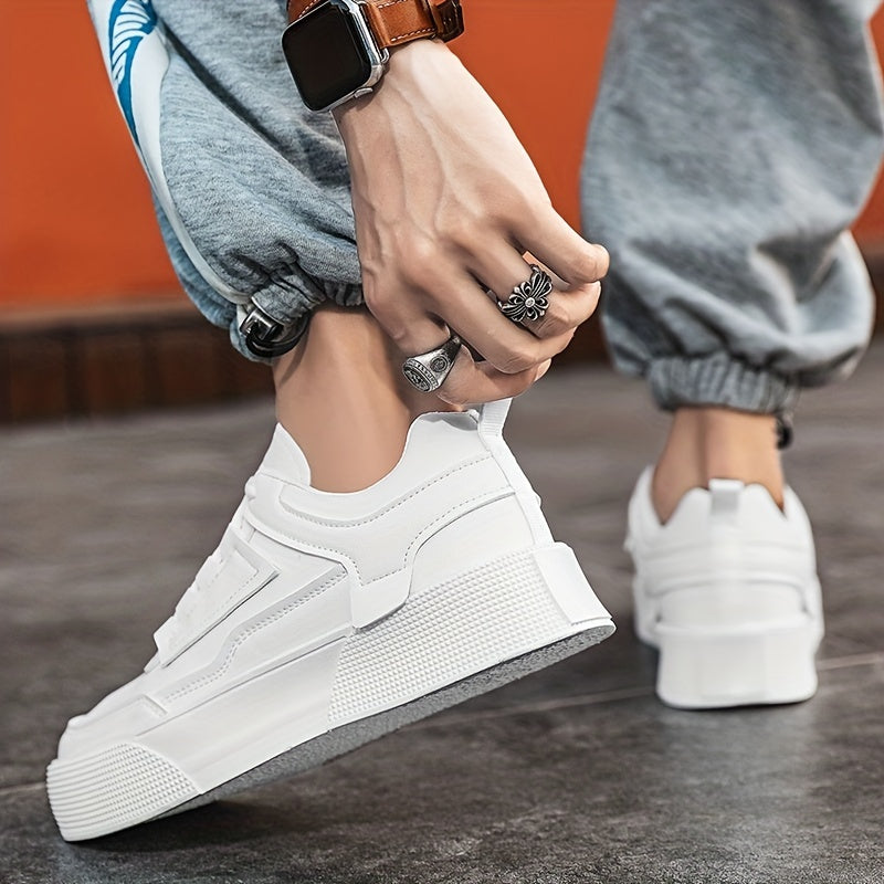 Comfortabele, witte veterschoenen voor heren | Perfect voor alle seizoenen