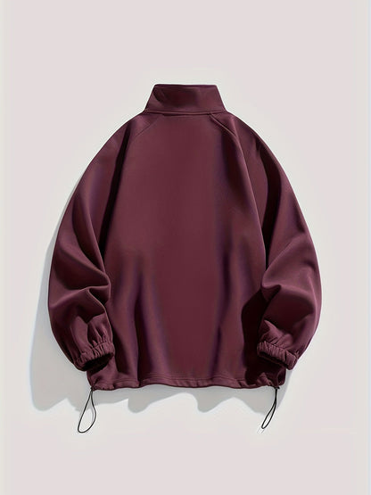 Casual trui van katoenmix met ritssluiting voor heren | Ideaal voor de herfst/winter