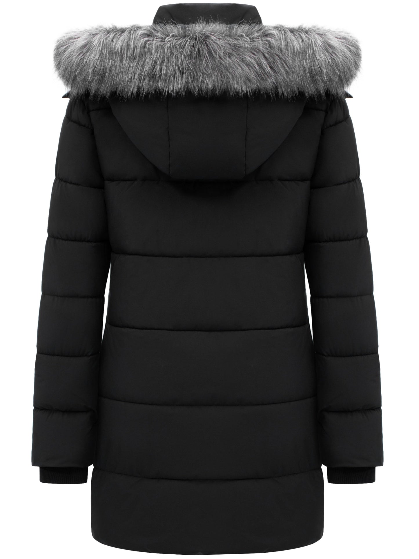 Casual parka winterjas met imitatiebont en wattering voor dames | Ideaal voor herfst/winter