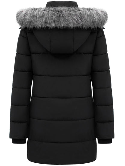 Casual parka winterjas met imitatiebont en wattering voor dames | Ideaal voor herfst/winter
