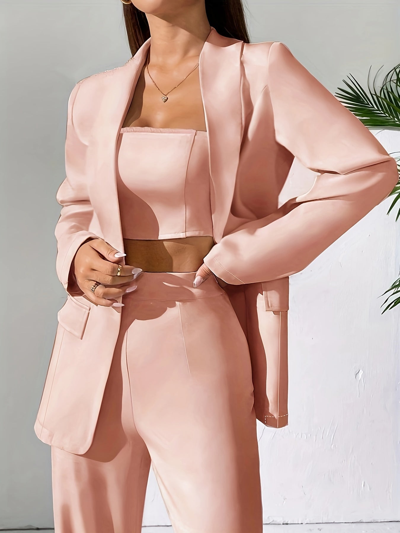 Elena | Elegant Blazersetje met Enkelvoudige Knopsluiting en Stijlvolle Details voor Dames