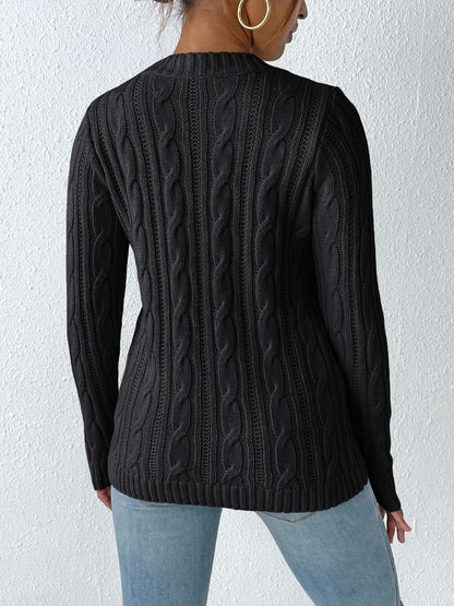 Stijlvolle trui met volumineuze kabelpatronen voor dames | Ideaal voor de herfst/winter