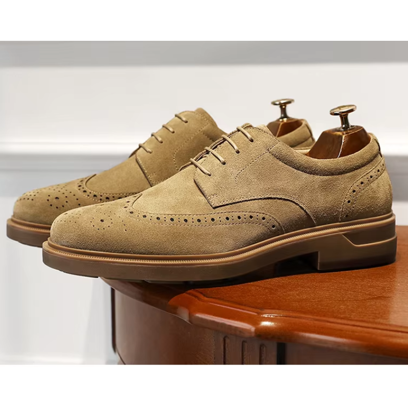 Vicenzo Suède Wingtip Schoenen voor Heren | Stijlvol en Veelzijdig