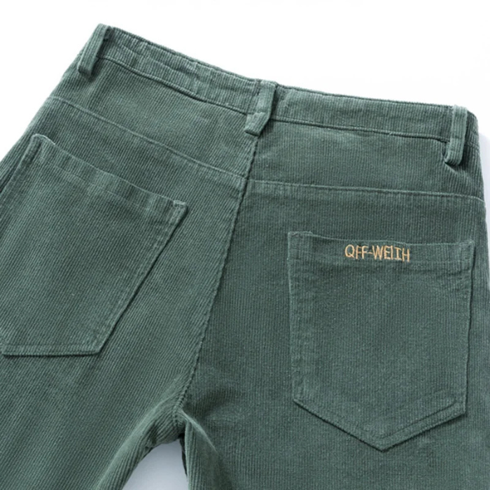 Comfortabele corduroy broek met fleece voering en thermische isolatie voor heren | Ideaal voor herfst/winter