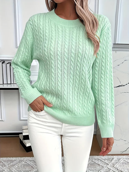 Gedraaide gebreide trui voor dames - Zachte, elegante trui voor de lente en herfst