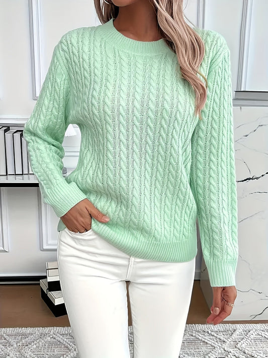 Gedraaide gebreide trui voor dames - Zachte, elegante trui voor de lente en herfst