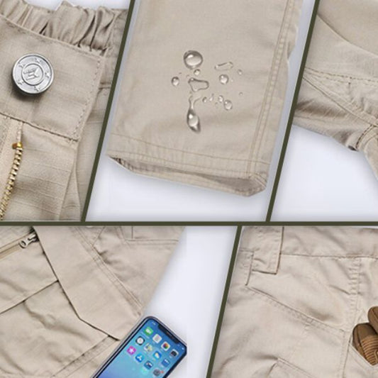 Zwarte Groene Beige Broek voor Buiten Bart Casual