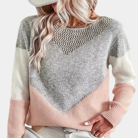 Elegante Dames Trui van Gebreid Materiaal – Perfect voor een Stijlvolle Look