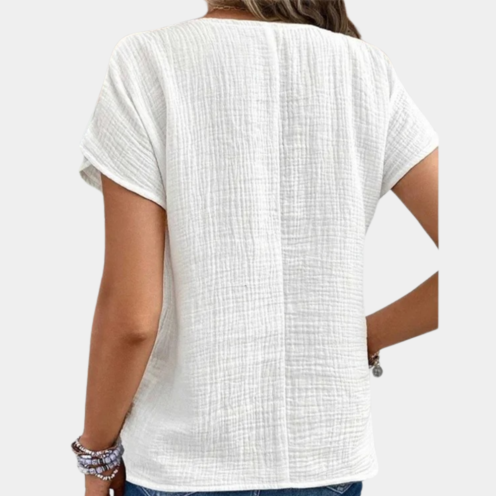 Zia - Blouse met Knopen - Lichtgewicht & Comfortabel