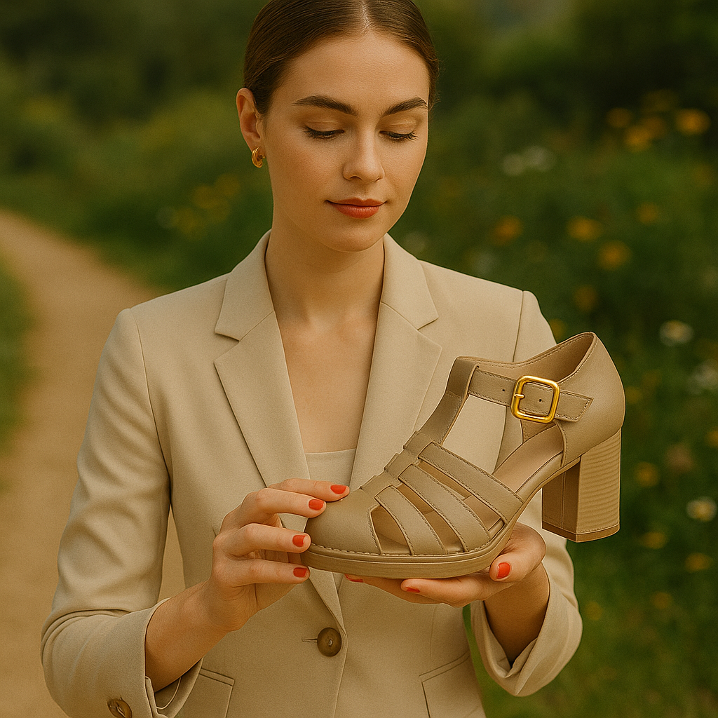 Zomerse sandalen in gladiatorstijl met gevlochten leren T-strap | Marie-Joie
