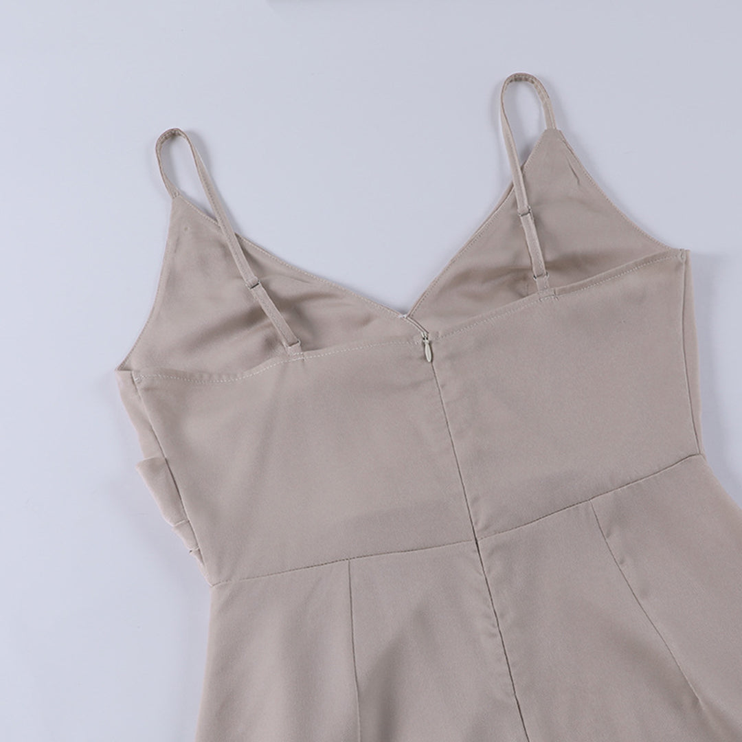 Ziena Rode Elegante Jurk met Hoge Split