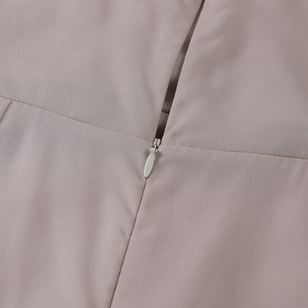 Ziena Rode Elegante Jurk met Hoge Split