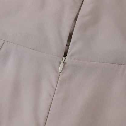 Ziena Rode Elegante Jurk met Hoge Split