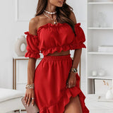 Jurk Dames Off-Shoulder Zomer Casual Maxi