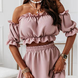 Jurk Dames Off-Shoulder Zomer Casual Maxi