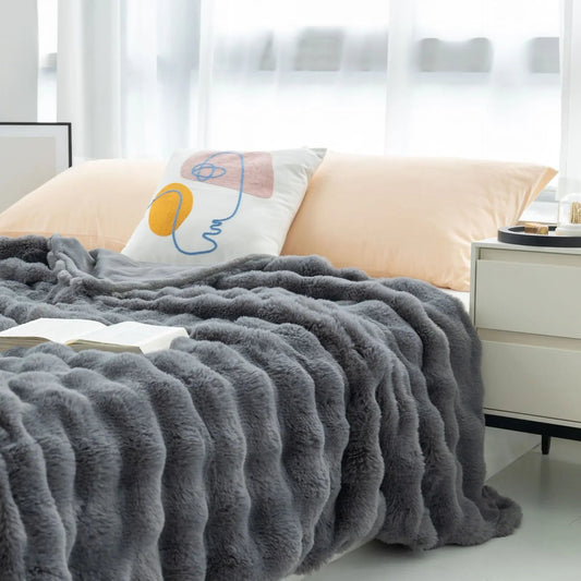 Zachte, donzige plaiddeken - Knusse en warme teddyfleece deken