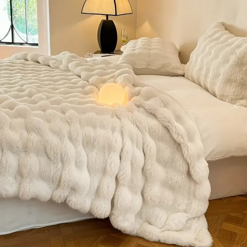 Zachte, donzige plaiddeken - Knusse en warme teddyfleece deken