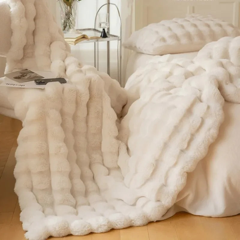 Zachte, donzige plaiddeken - Knusse en warme teddyfleece deken