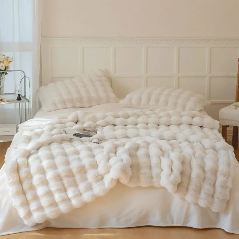 Zachte, donzige plaiddeken - Knusse en warme teddyfleece deken