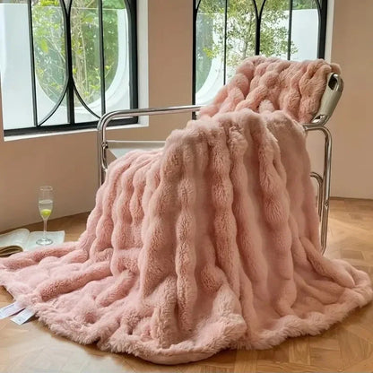 Zachte, donzige plaiddeken - Knusse en warme teddyfleece deken