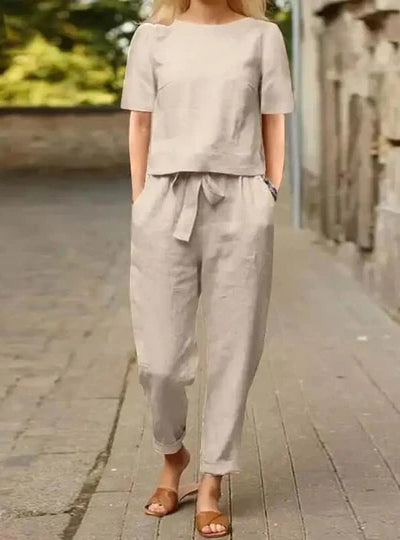 Zomerstijl Ensemble in Blauw Rood Groen Bruin