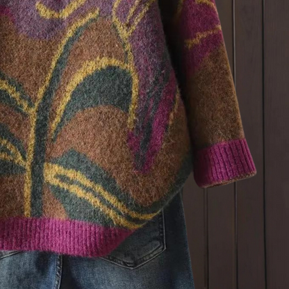 Elegante trui met bloemenmotief voor dames