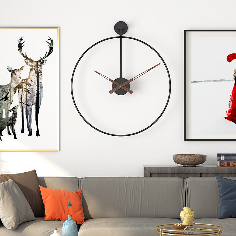 Grote metalen wandklok 40 cm – Minimalistisch modern design