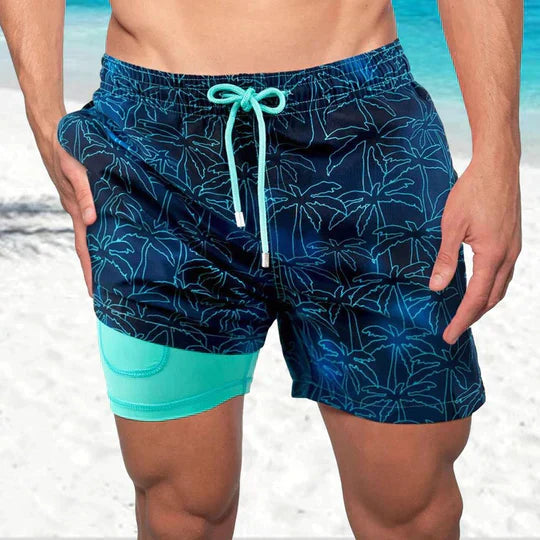 Zwembroek Heren Elegante Stijl Flamingo Print Zomer