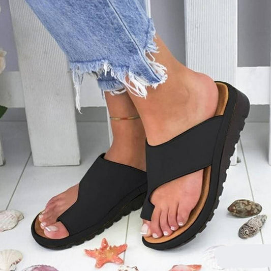 Zomerbries zwarte schokdempende zomersandalen comfortabel