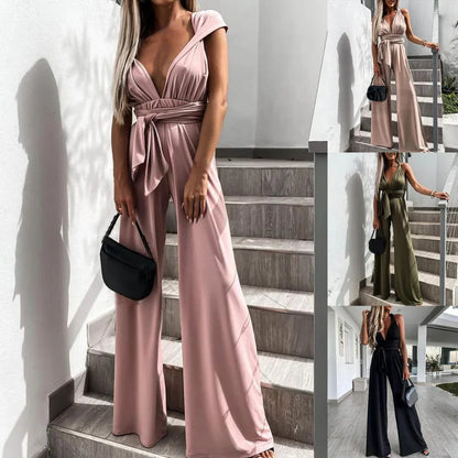 Elegante Mouwloze Jumpsuit Met Vouwriem Voor Vrouwen | Ideaal Voor Lente/Zomer