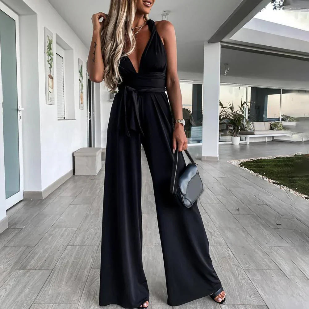 Elegante Mouwloze Jumpsuit Met Vouwriem Voor Vrouwen | Ideaal Voor Lente/Zomer
