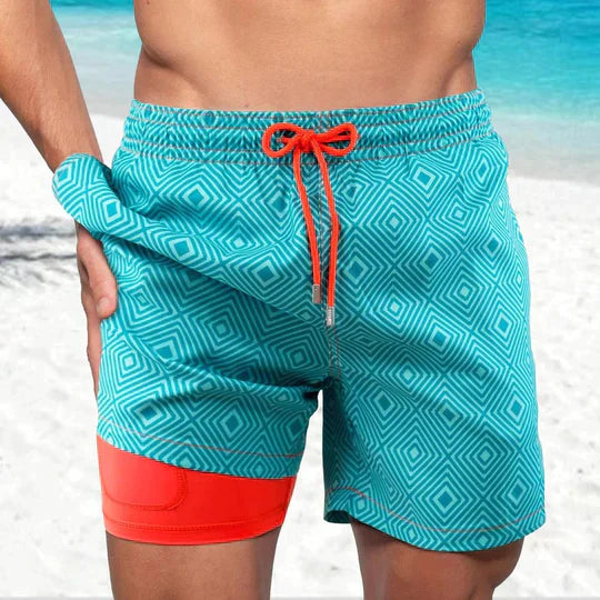 Zwembroek Heren Elegante Stijl Flamingo Print Zomer