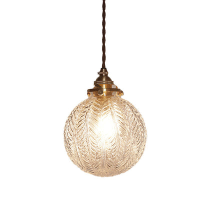 Hanglamp glazen bol met snoer