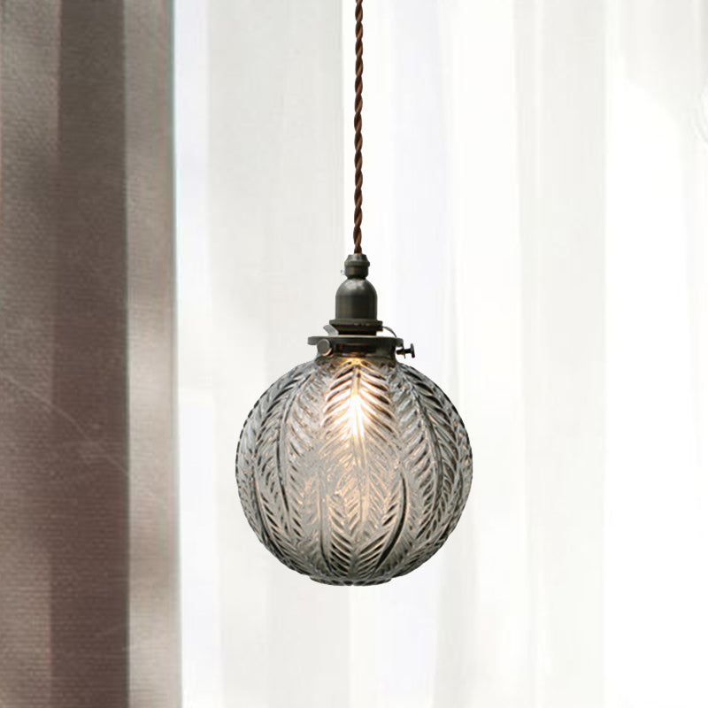 Hanglamp glazen bol met snoer