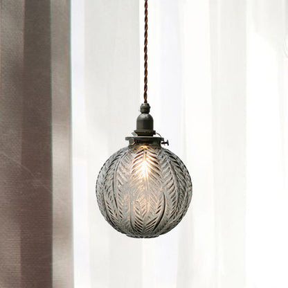 Hanglamp glazen bol met snoer