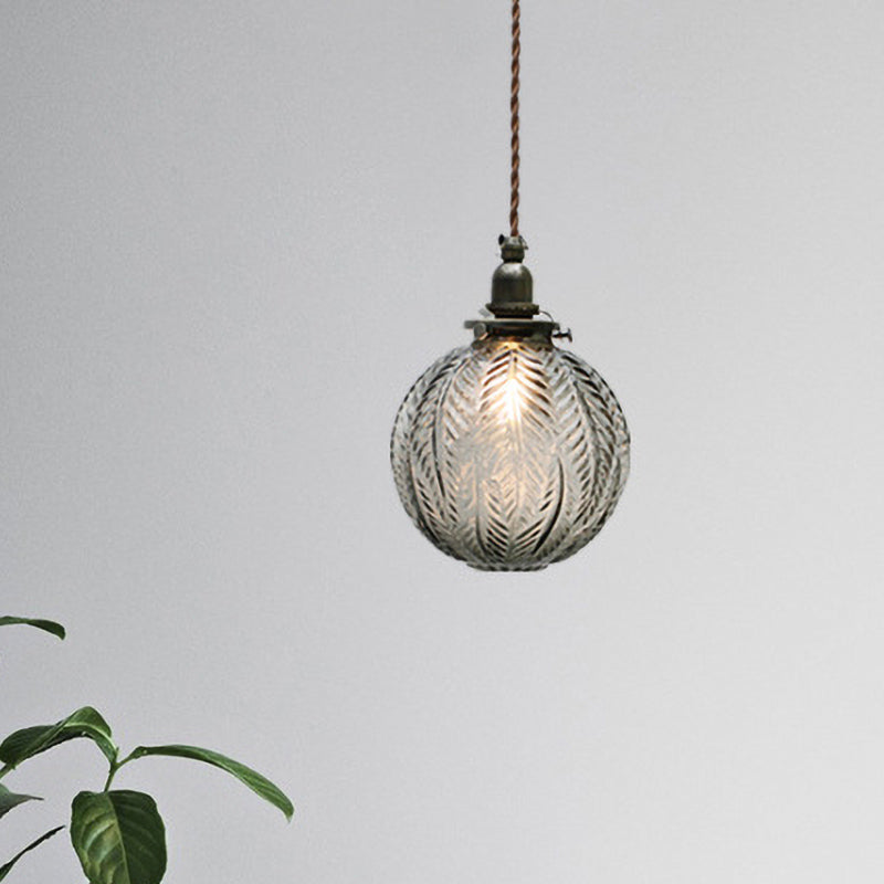 Hanglamp glazen bol met snoer