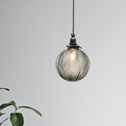 Hanglamp glazen bol met snoer
