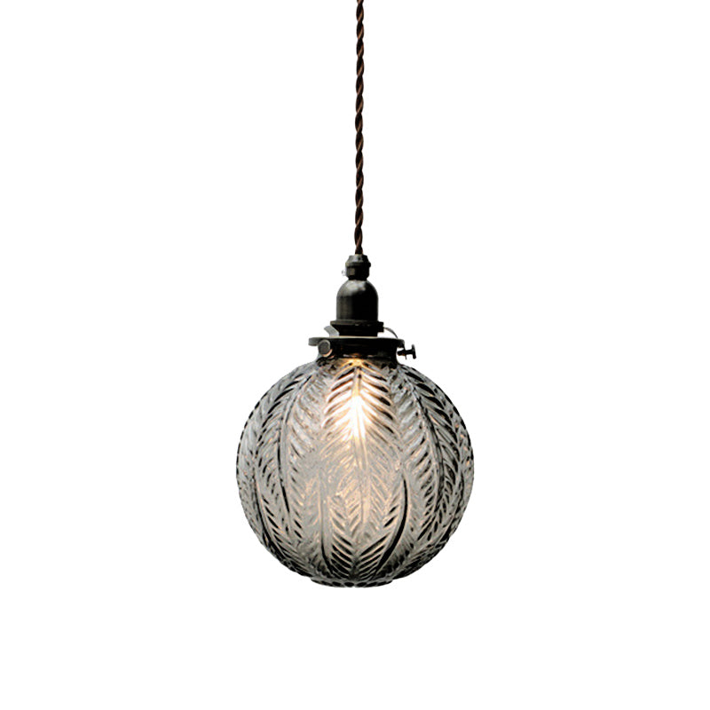 Hanglamp glazen bol met snoer