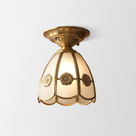 Plafondlamp Classic Messing Half Verzonken Woonkamer
